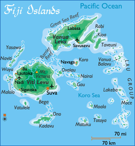 Fiji Islands Map