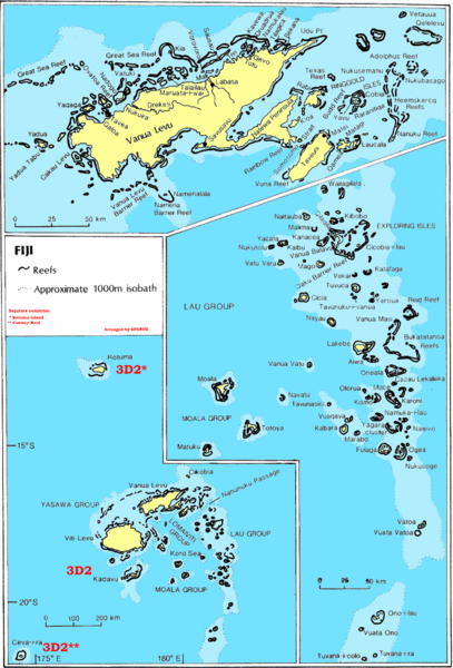 Fiji Islands Map