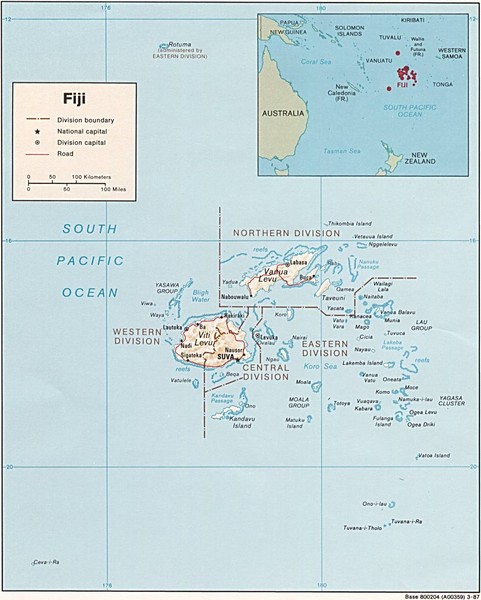 Fiji Tourist Map