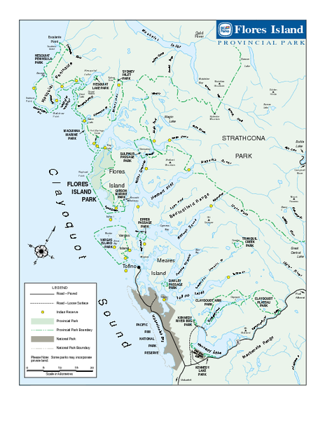 Flores Island Provincial Park Area Map