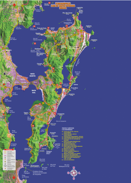 Florianopolis Tourist Map