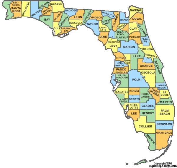 Florida Counties Map