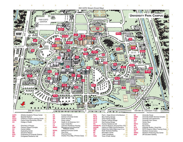 Florida International University Campus Map Florida