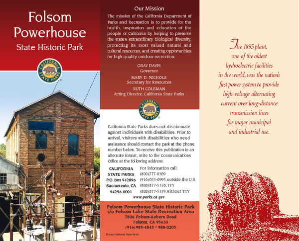 Folsom Powerhouse State Historic Park Map