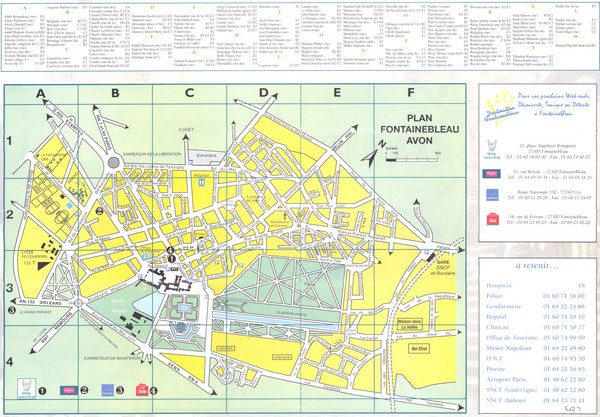 Fontainebleau Avon Map