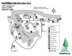Fool Hollow Lake Recreation Area Map