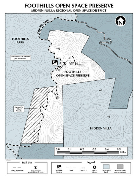 Foothills Regional Open Space Preserve Map