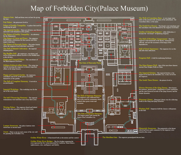 Forbidden City Tourist Map