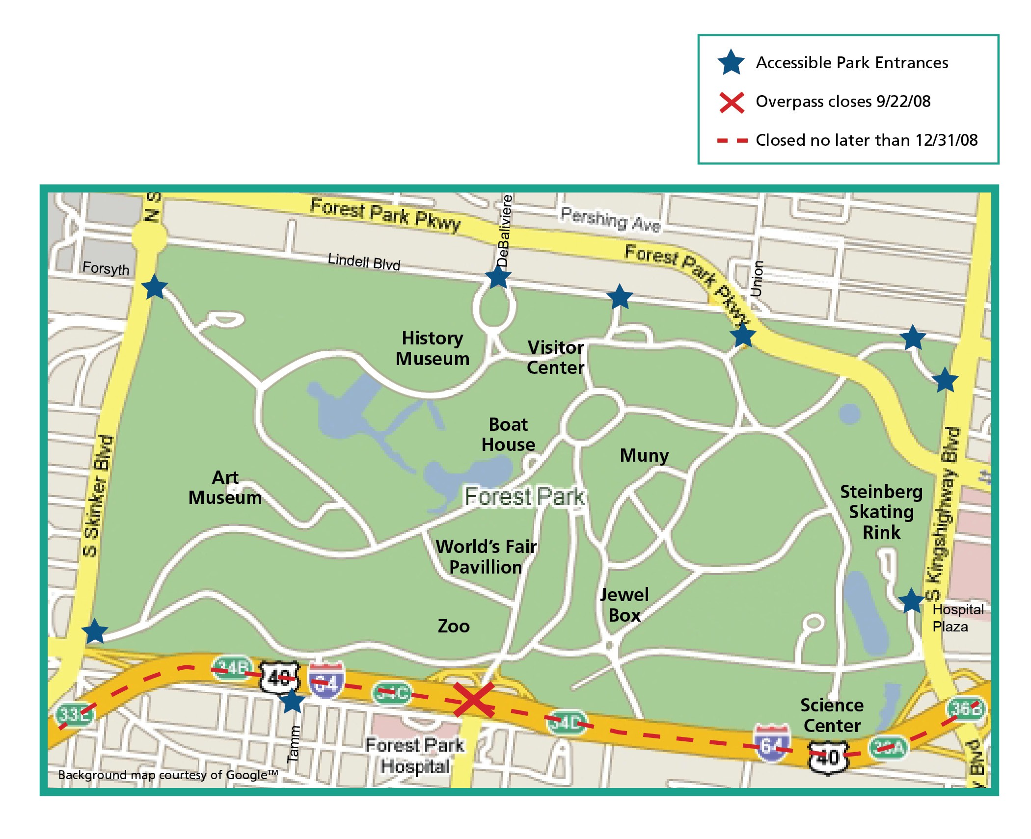 Forest Park St Louis Map N Skinker amp Forest Park Parkway St Louis