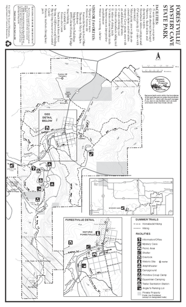 Forestville/Mystery Cave State Park Map