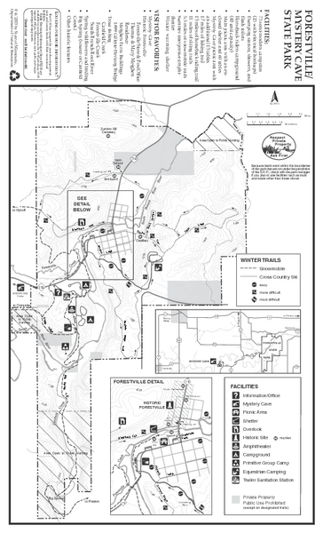 Forestville/Mystery Cave State Park Winter Map
