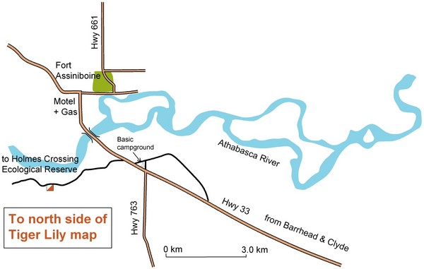 Fort Assiniboine Location Map