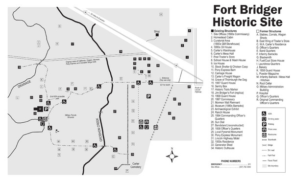 Fort Bridger State Historic Site Map