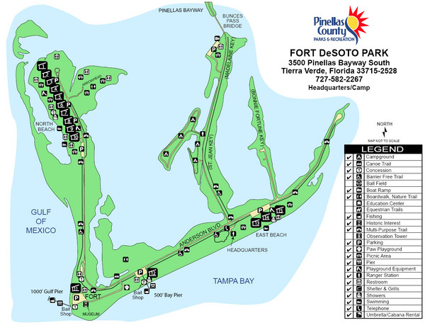 Fort De Sota Park Map