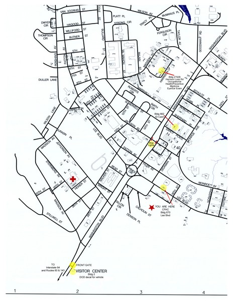 Fort Eustis Visitor Map