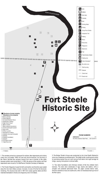 Fort Fred Steele State Historic Site Map