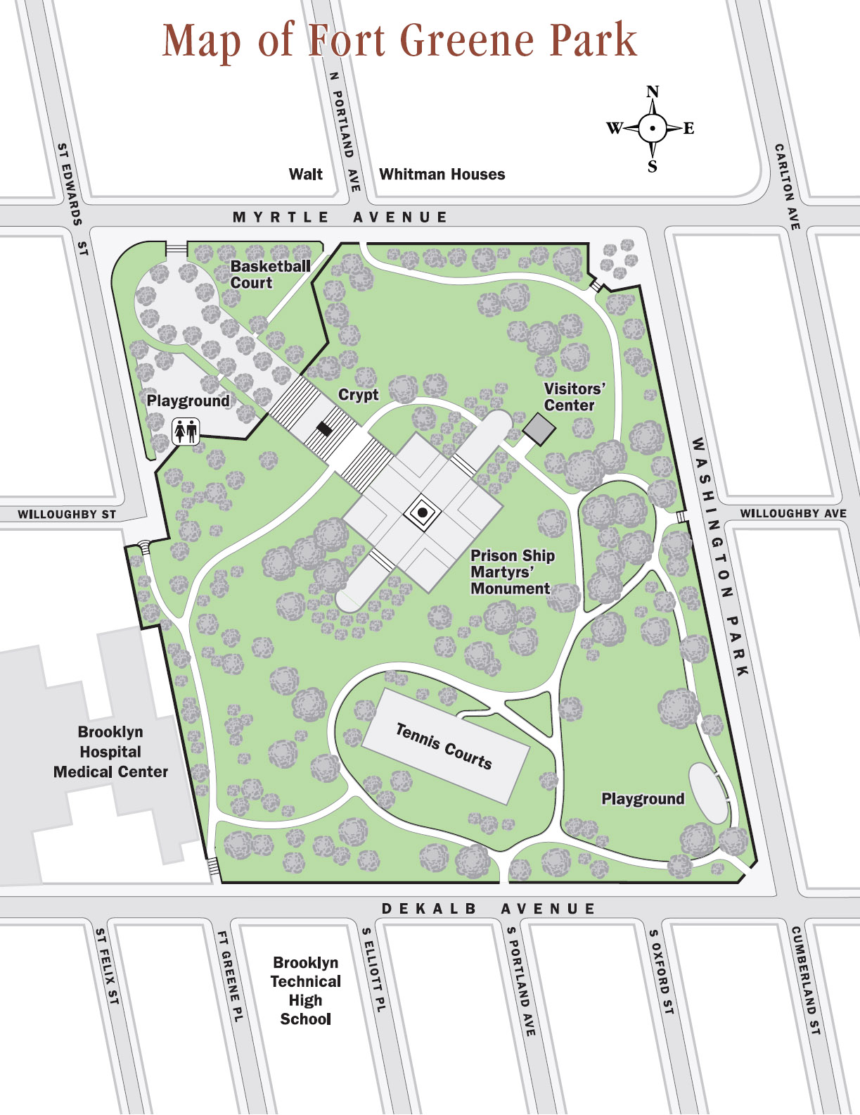 Fort Greene Park Map Fort Greene Park Brooklyn NY • mappery