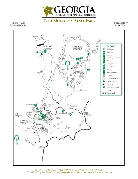 Fort Mountain State Park Map