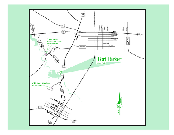 Fort Parker, Texas State Park Map
