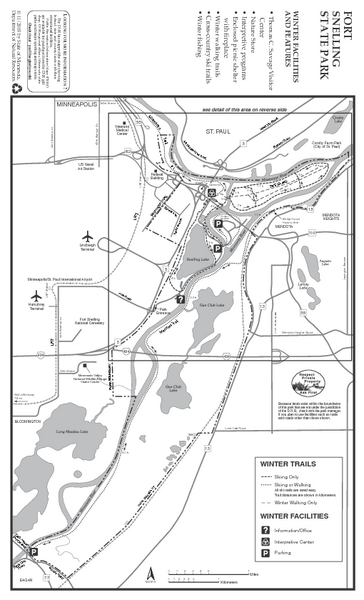 Fort Snelling State Park Winter Map 101 Snelling Lake Rd St Paul Mn Mappery