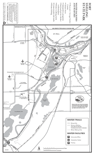 Fort Snelling State Park Winter Map