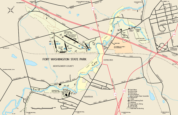 Fort Washington State Park map