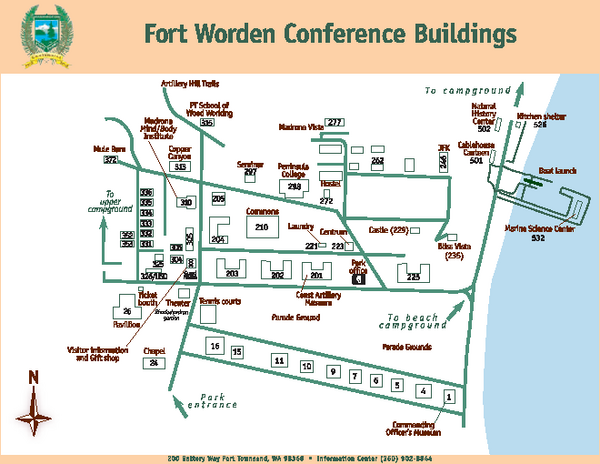 Fort Worden Conference Buildings Map
