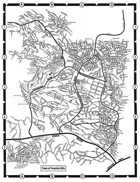 Fountain Hills, Arizona Map