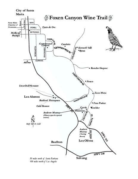 Foxen Canyon Wine Trail Map