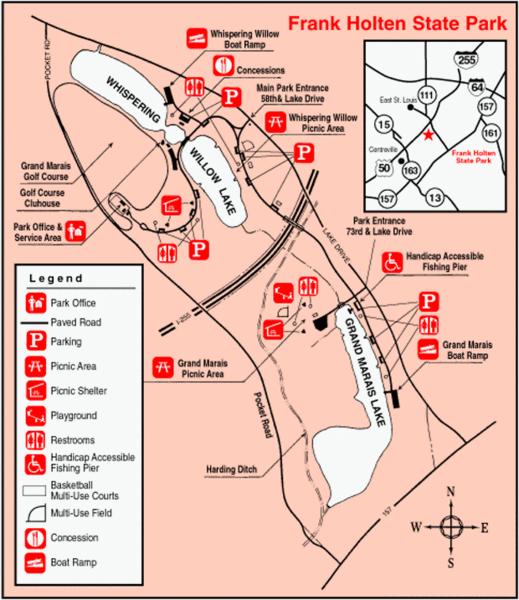 Frank Holten State Park, Illinois Site Map
