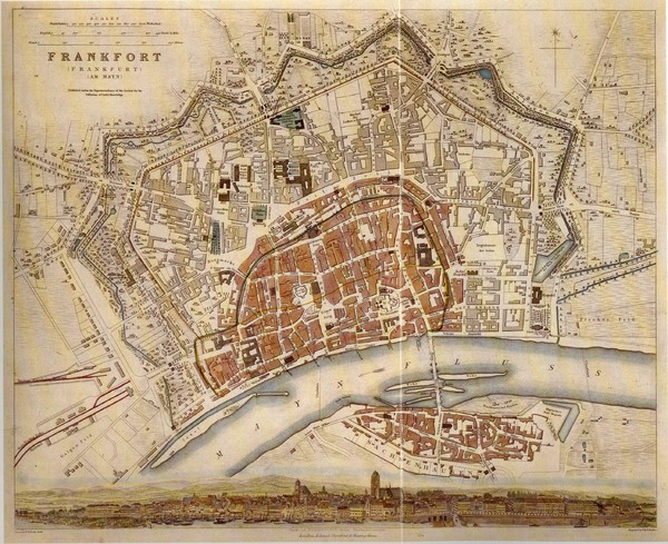 Frankfurt City Map 1840