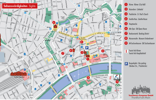 Frankfurt Tourist Map