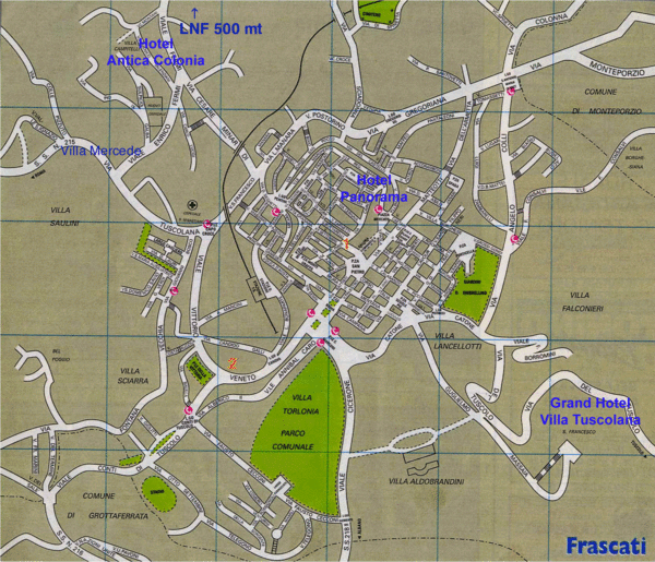 Frascati Tourist Map
