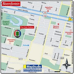 Free State Stadium, Bloemfontein, South Africa Map