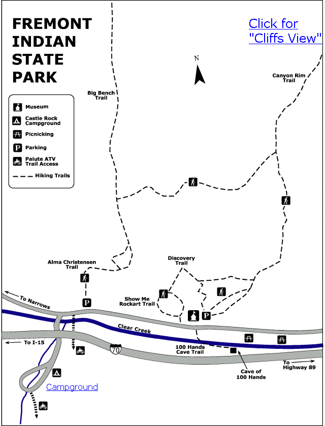 Fremont Indian State Park Map Fremont Indian State Park UT USA • mappery