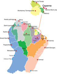 French Guiana political Map