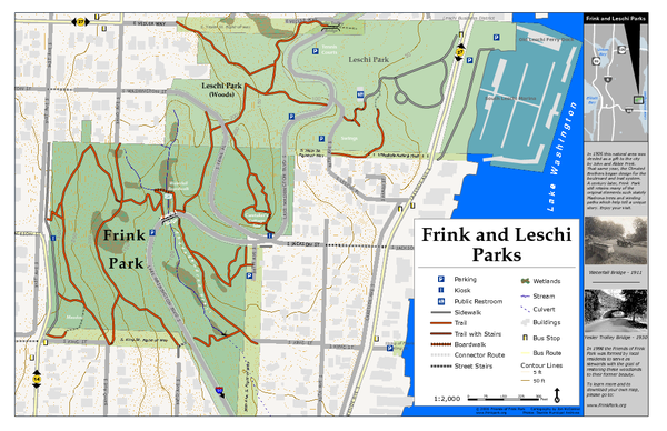 Frink Park and Leschi Park Map