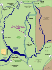 From the Desert to the Tall Pines Scenic Byway Map