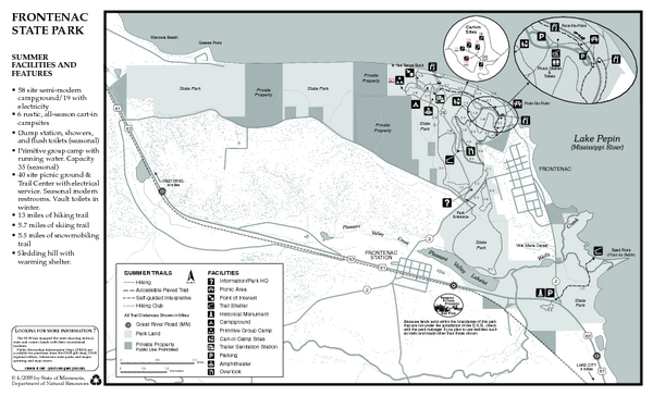 Frontenac State Park Summer Map