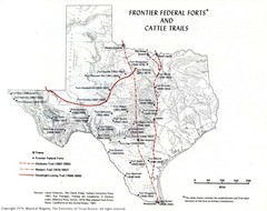 Frontier Federal Forts and Cattle Trails in Texas...