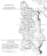 Frye Island Archaeological Map Frye Island Archaeological Map