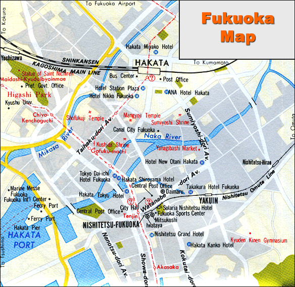 Fukuoka Hotel Map