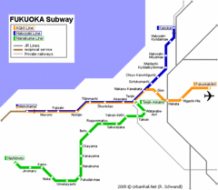 Fukuoka Subway Map Fukuoka Subway Map
