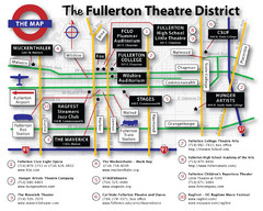 Fullerton, CA Theatre District Map