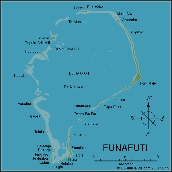 Funufuti atoll Map