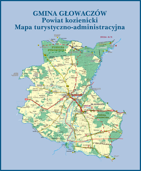 GLOWACZOW commune, PL Map