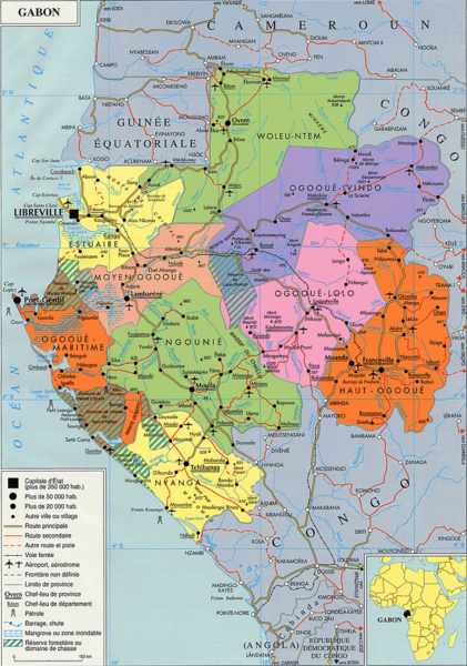 Gabon Regional Map