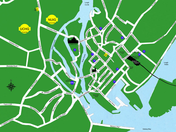 Map Of Galway City Galway City Map - Galway Ireland • Mappery