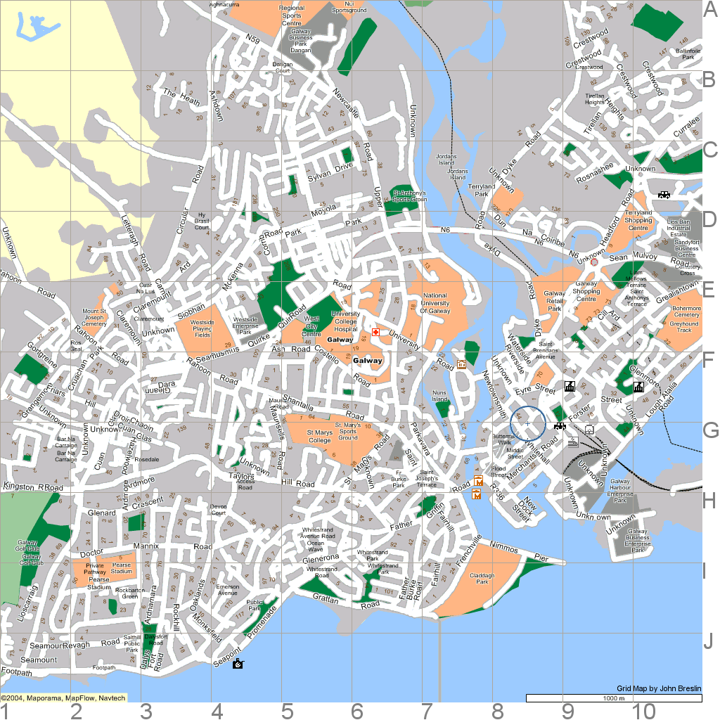 Galway Ireland Tourist Map - Galway • mappery