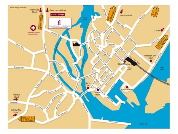 Galway, Ireland Tourist Map